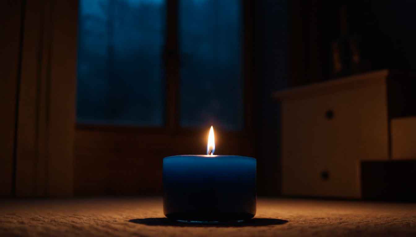 Oración de calma con vela azul para volver a elegirse